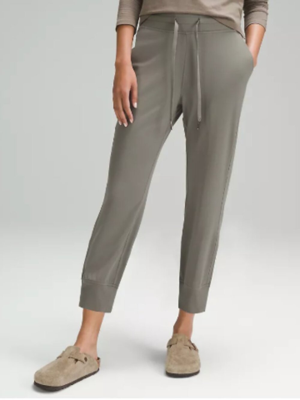 Lululemon Ready to Rulu High-Rise Cropped Jogger Color Grey Sage Size 6
